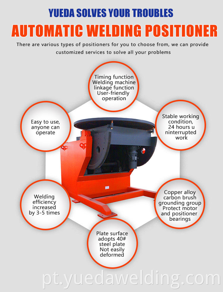 Tabela de soldadura de rotação de precisão automática 10T